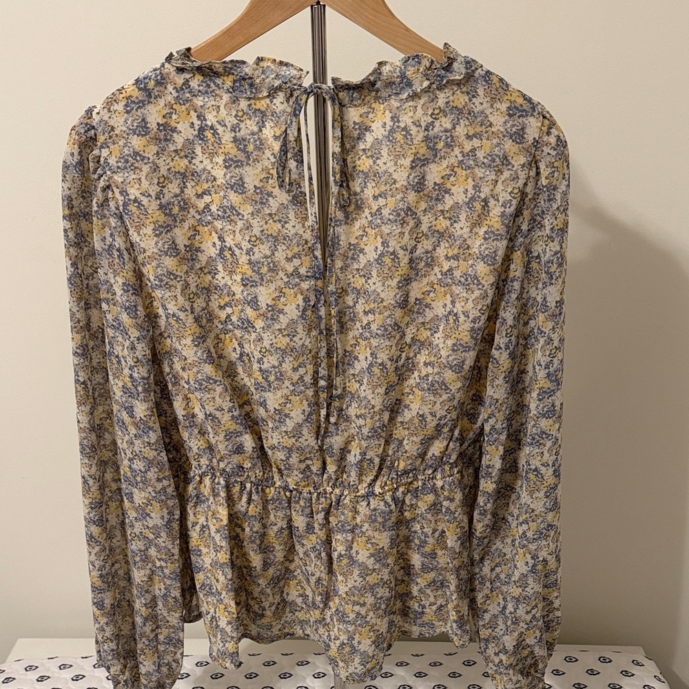 Mittoshop Blue and Yellow Floral Blouse - Picture 6 of 9